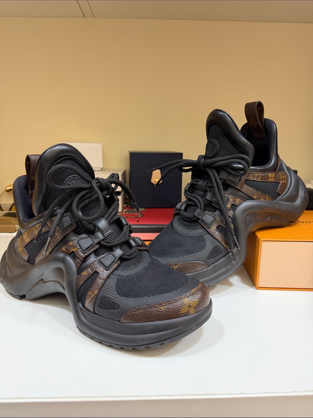 Louis Vuitton Black & Brown Men's Archlight-Style Sneakers